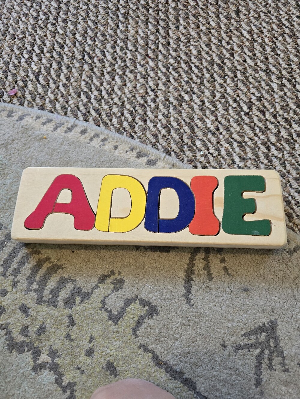 Personalized 'Addie' Wooden Name Puzzle - Bright Multicolor